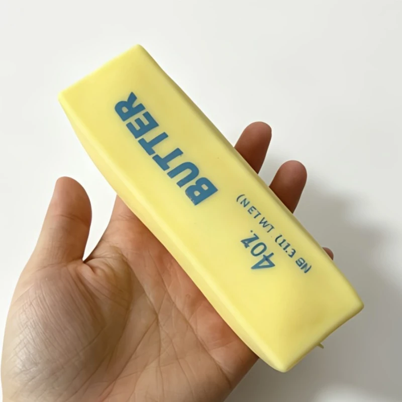 Simulierter Butterstab Squishy Spielzeug Weicher Butterriegel Langsam Rückfederndes Fidget-Spielzeug Stressabbau Entspannungsspielzeug für Erwachsene Geschenk – Detail 6