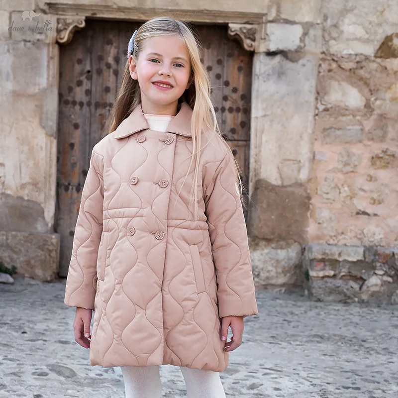 

Dave Bella Girls Velvet Coat Winter Autumn Long Sleeves Children Thick Jacket Casual Outerwear Windproof Kids Clothing DK4242421