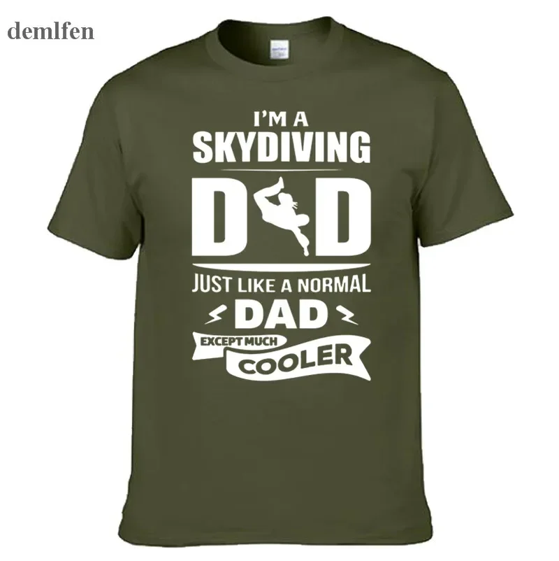 

Dad Like Skydiving Summer Fashion T Shirt Men's Short Sleeved Cotton Funny Hip Hop Clothing T Shirt Tops Tees