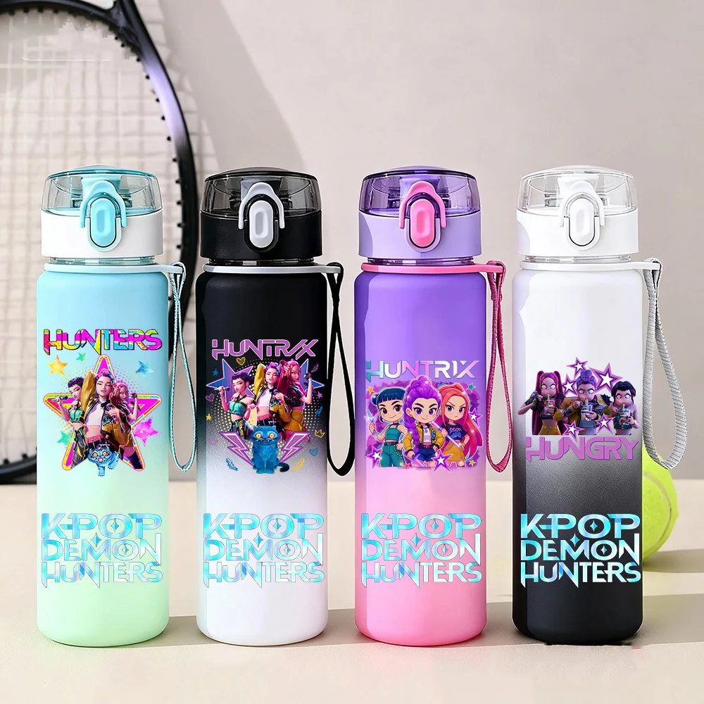 550 мл K-pop Demon Hunters HUNTR X Rumi Mira Zoey Jinu Celine Warrior Kpop Water Cup K Pop Питьевая бутылка School Huntrix Gourde