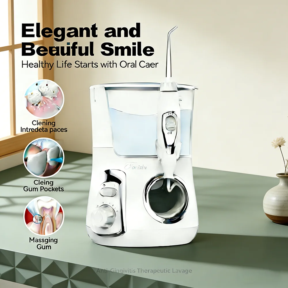 

Электрическая система для чистки зубов 800 мл, 10 интеллектуальных режимов, 5 насадок, ирригатор для полости рта, профессиональный инструмент для здоровья десен и свежего дыхания