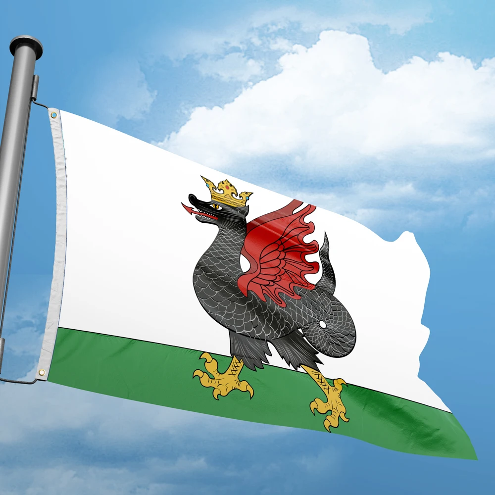 Flag Of Kazan 3*5FT 90*150CM Russia City Flags Custom Indoor Outdoor Decoration Banners  Polyester UV Resistance Double Stitched