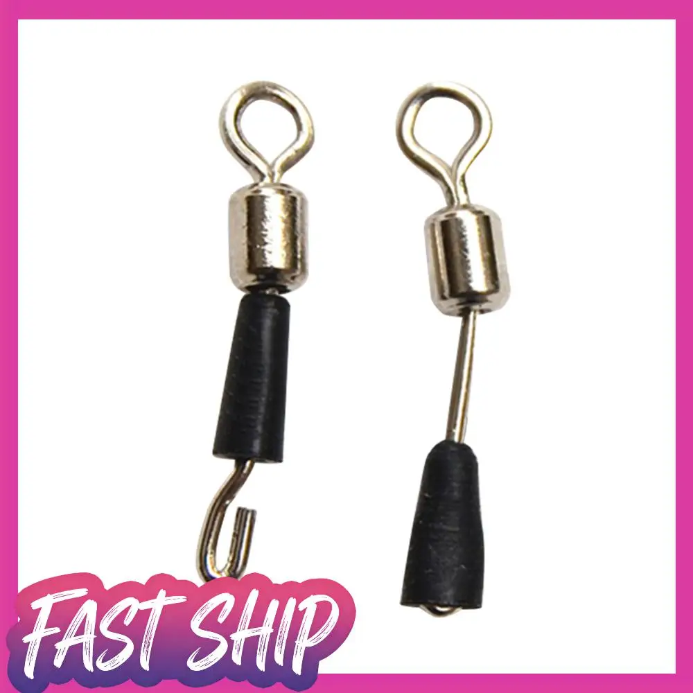 

50 шт./компл. подшипник для рыбалки, вращающийся вертлюг, сплошное кольцо, разъемы для крючков с быстрым звеном, аксессуары для рыболовных снастей