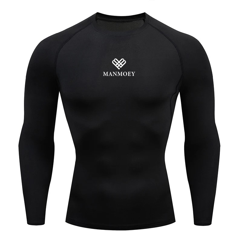 Compression Shirts Men's Rashguard Quick Dry Gym Fitness Shirts Spring Beach Surfing Athletic Sport Running Workout Tops Tees