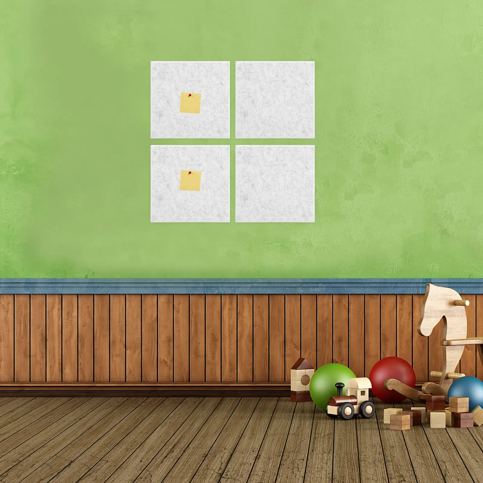 

6pcs 30X30Cm Felt Bulletin Board Sound Absorbing Tiles For Wall Grey Acoustic Panels Display Board Home Office Decor Wall