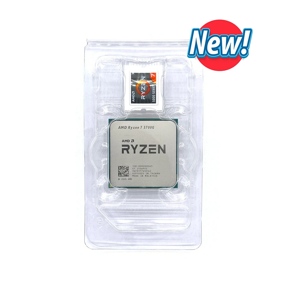 NEW AMD Ryzen 7 5700G R7 5700G 3.8GHz Eight-Core 16-Thread 65W CPU Processor L3=16M 100-000000263 Socket AM4 NO FAN