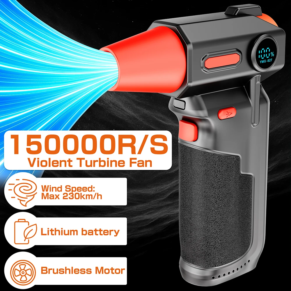 

Multi Tools Motorcycle Care Turbo Blower Fan 150K RPM Blowing Cordless Automobile Air Duster Pillow Inflator Camping BBQ Tools