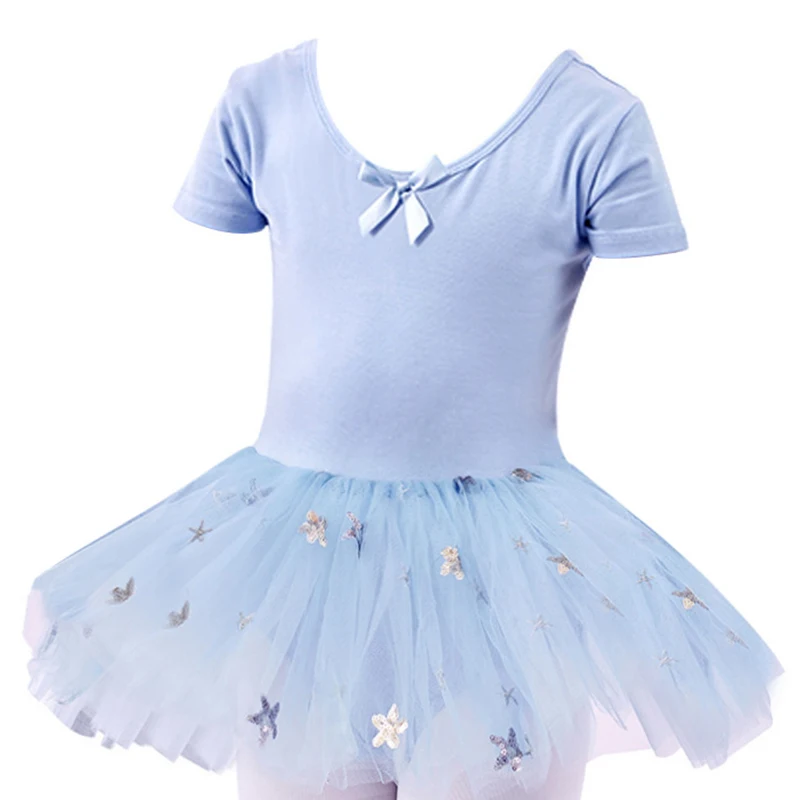 Kinder Mädchen Professionelle Kinder Tanz Mädchen Overall Tanz Kleid Ballett Leistung Tanzen Flauschigen Röcke Kabarett Kragen Schleife