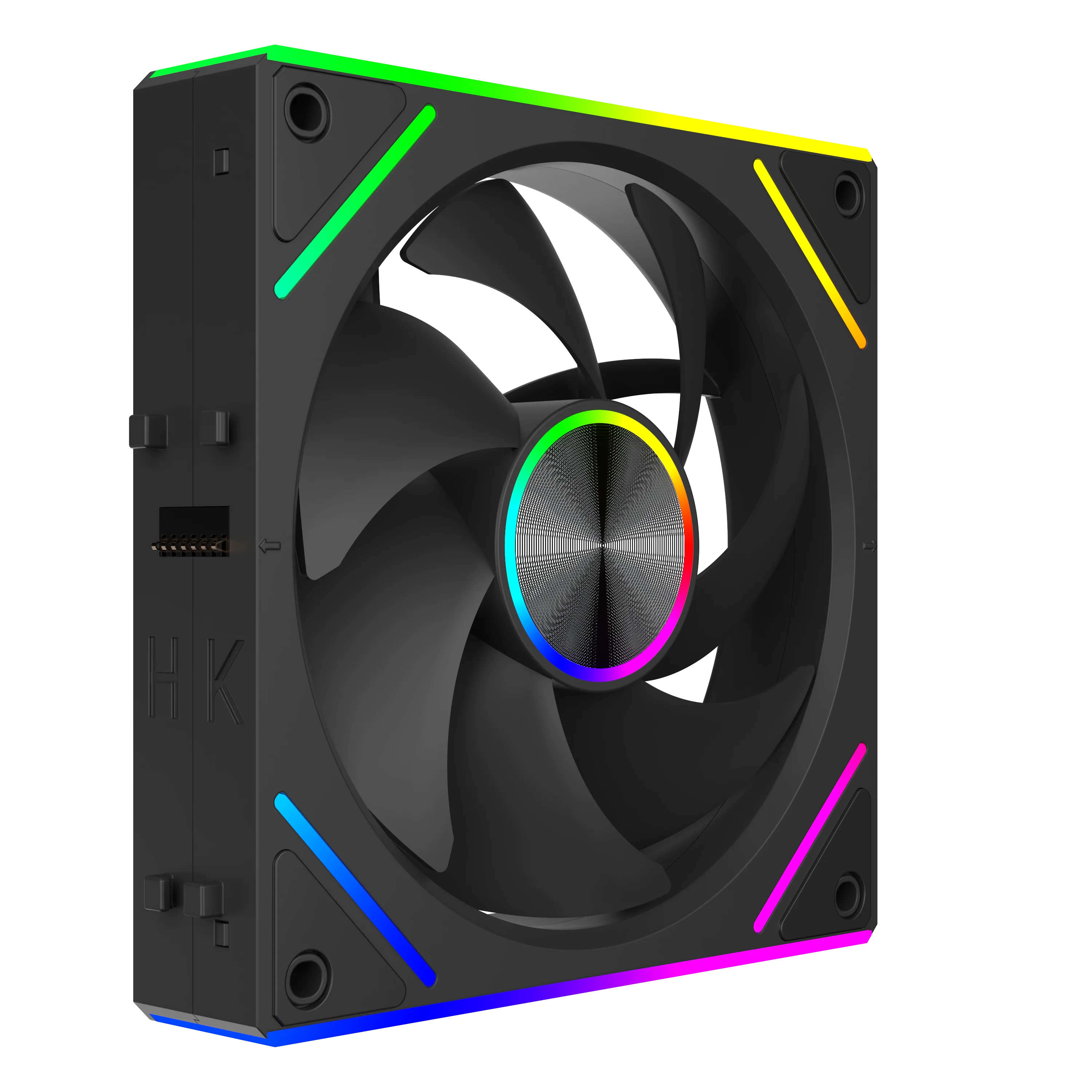 UPSIREN WF-3 120mm Caixa de emenda sem fio ventilador placa-mãe sincronização de luz 4PIN PWM Eixo central CD textura design 12CM