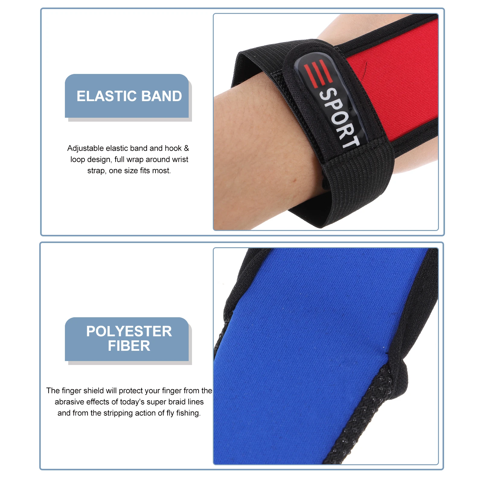 

3pcs Gloves Single Finger Protector Non-Slip Cast Glove Index Guard For Fishing Adjustable Wrist Strap One Size Fits Most Sea