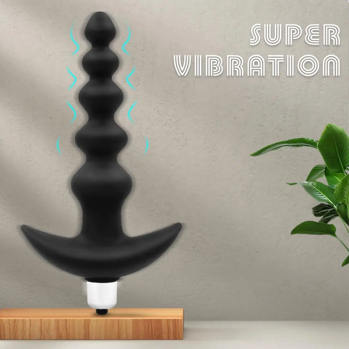 Vibrating Anal Beads Anal   Silicone  with 10 Vibration Modes Anal  Prostate Massager Waterproof Adult Sex Toy for Men, Women and Couples view 6