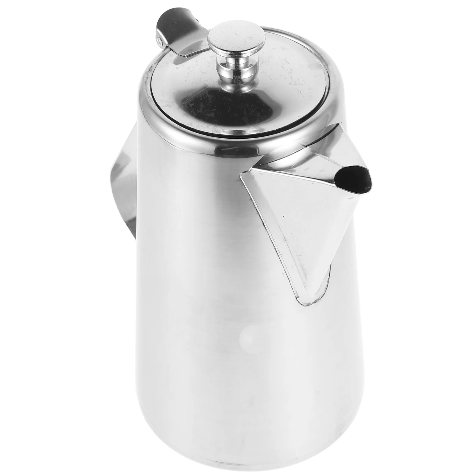 

2L Thickened Stainless Steel Cold Water Pitcher Large Capacity Flat Lid Beverage Server Household Restaurant Juice Tea Dispenser