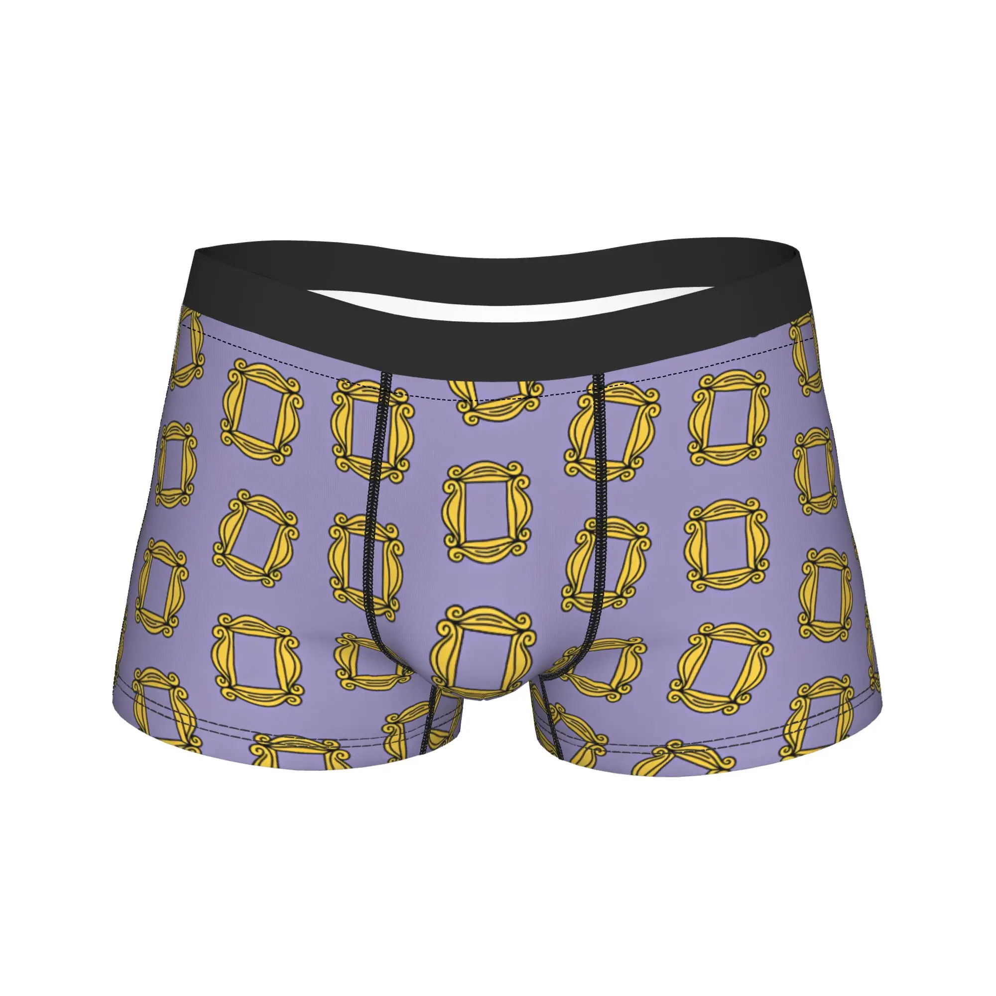 Ropa interior con diseño de marco de puerta de Friends, pantalones cortos para hombre, calzoncillos tipo bóxer sexys y suaves, calzoncillos de talla grande con estampado de alta calidad