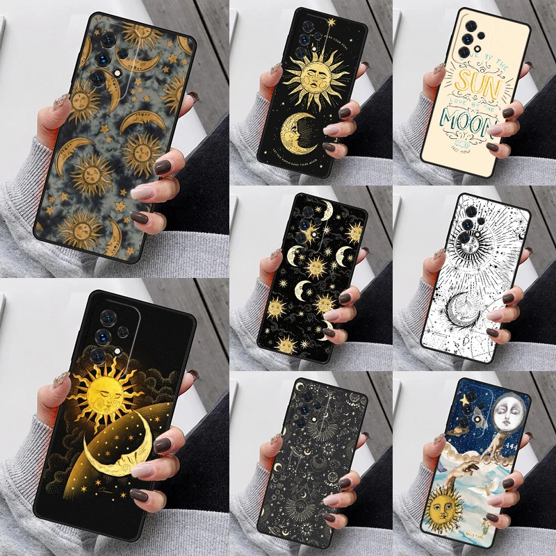 Etui na telefon Love Sun Moon do Samsung Galaxy S25 S23 S30 S8 S21 S20 FE S24 S22 Note 10 20 Plus lite Ultra