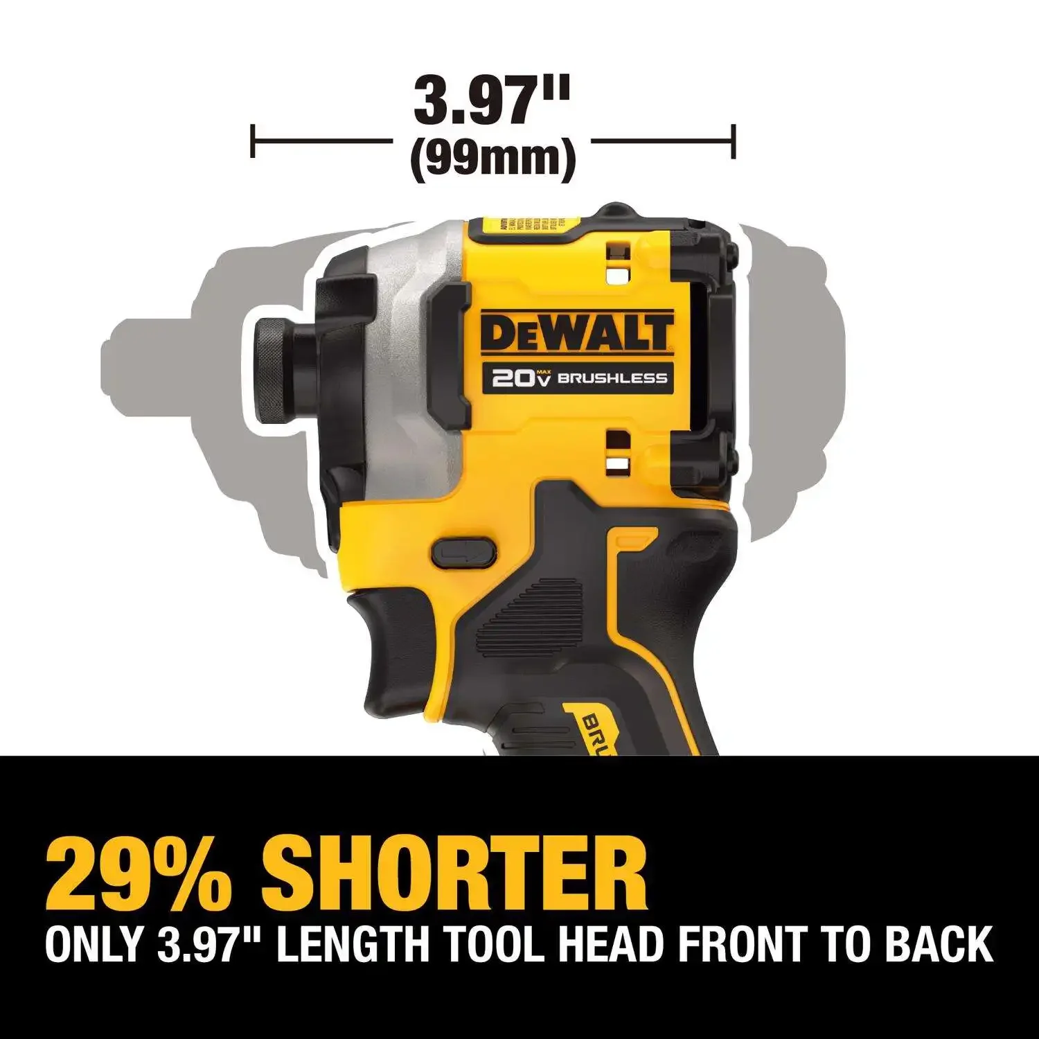 DEWALT DCF850 1/4in Brushless Cordless 3-Speed Impact Driver 20V Lithium Power Tools 3250RPM 3800IPM 205NM Bare Tool