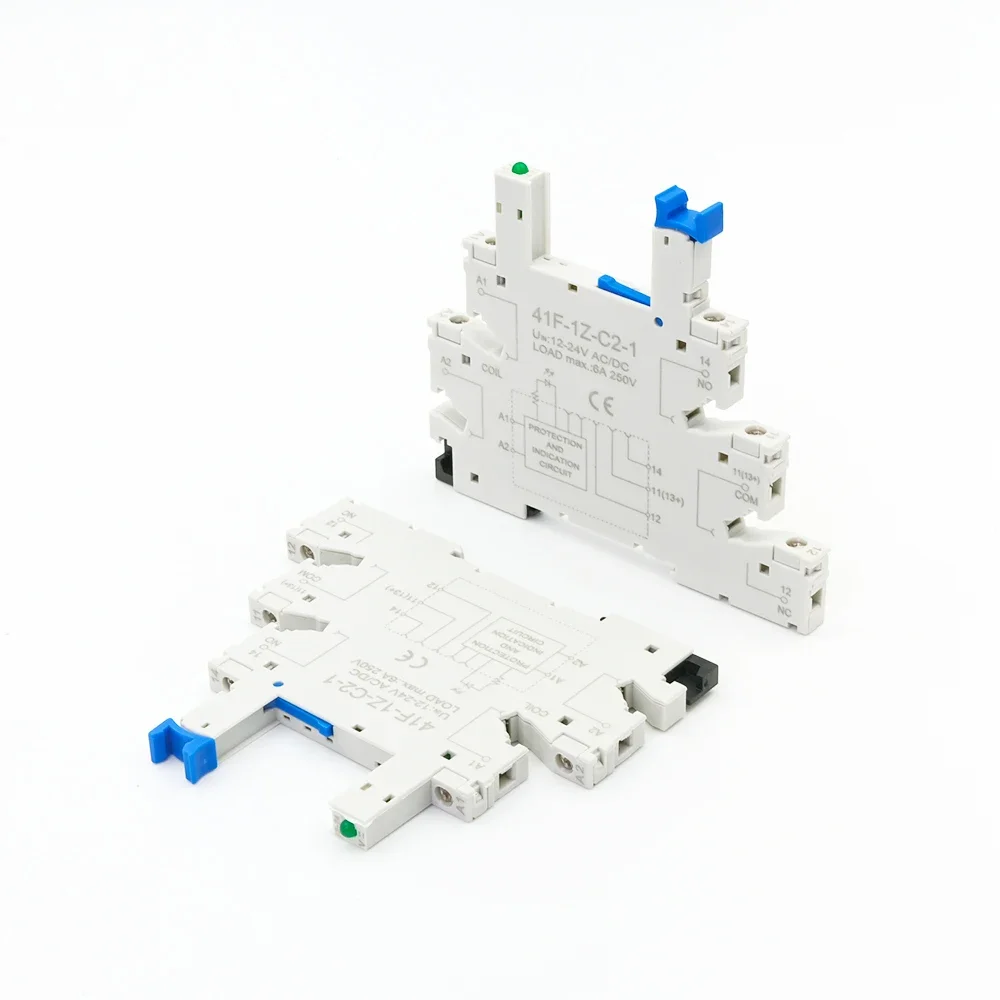 5Pcs Din Rail Slim Relay Base 6.2mm Screw Connection Holder Without Relay Terminal Block