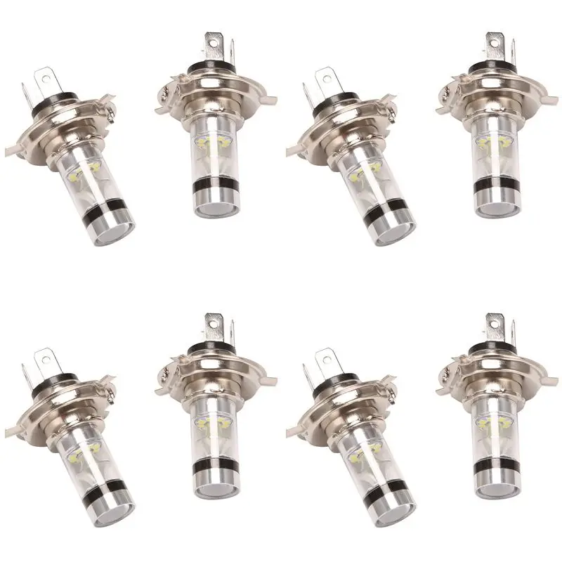 

Well 8 Pcs H4 9003 HB2 LED Motorcycle Headlight Bulbs HID Hi&Low 6500K White Power