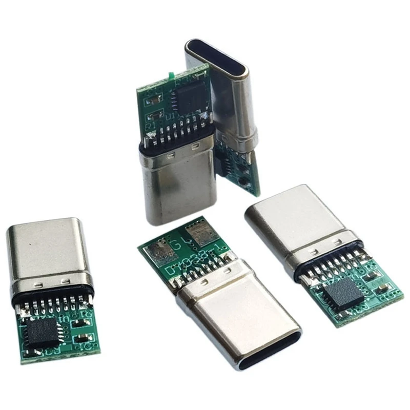 10Pcs Fast Charge Module PD/QC Decoy Board PD 2 3.0 DC Trigger Cable USB Type-C Male Plug QC4 Charge Connector