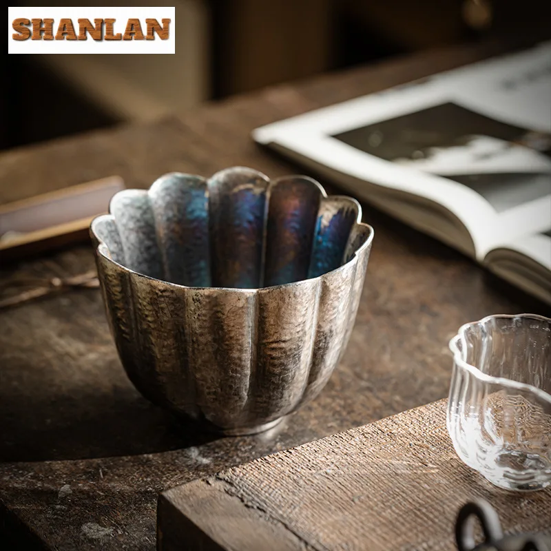 

700ml Handmade Colourful Silver Plated Jianshui Zen Washing Cup Bowl Writing-brush Washer Household Chaxi Supplies Collection