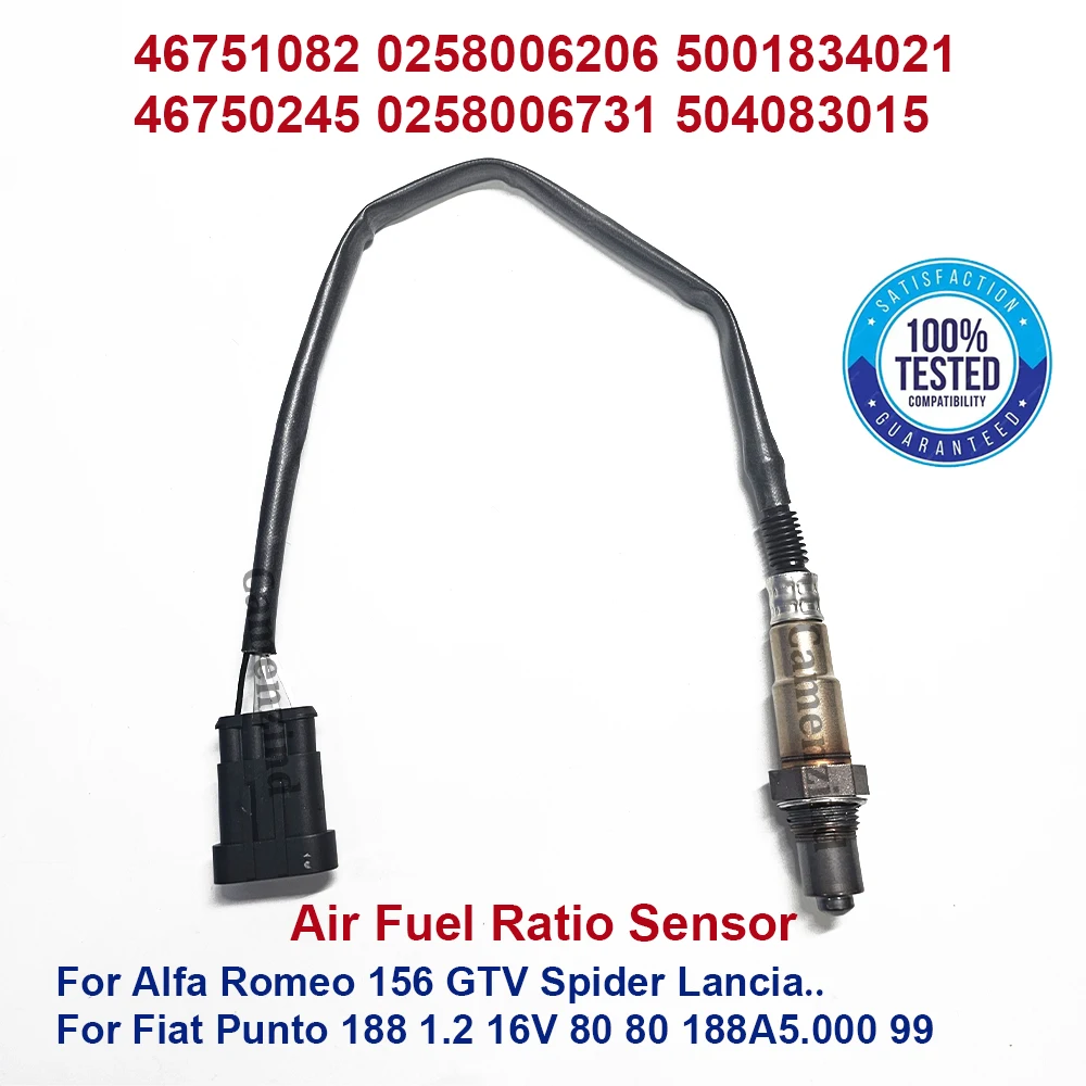 Sensor de Oxígeno Lambda O2 46751082 0258006206 0258006731 0258986615 para Alfa Romeo 156 GTV Spider Fiat Lancia 5001834021 504083015