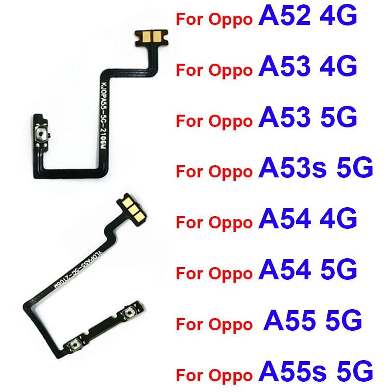 Volume Power Flex Cable For Oppo A52 A53 A53s A54 A55 A55S 4G 5G Power Voulme Side Keys Buttons Switch Flex Cable Parts