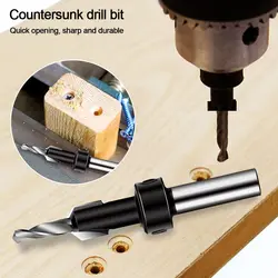 8/10mm Shank Router Bit Wood Metal Hole Cutter Round Shank Countersink Drill Bit Woodworking Hole Opener Drilling Tools