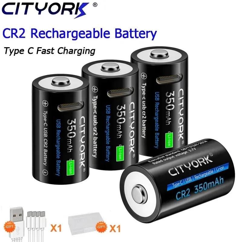 

CR2 cr2 Lithium Rechargeable Battery cr2 USB Type C Batteries for Camera Printer Disc Brake Lock GPS Rangefinder flashlight