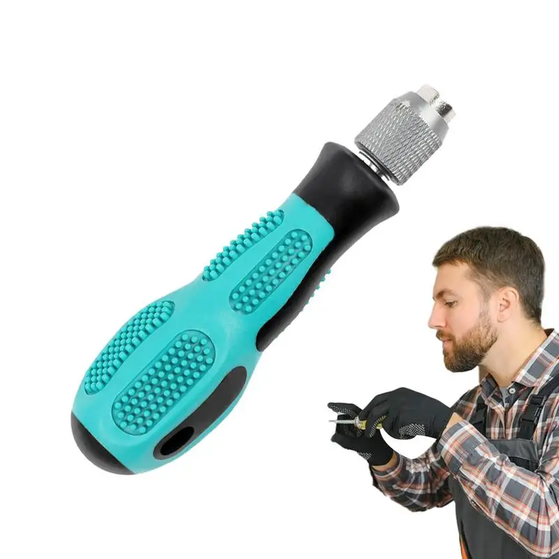 

Screwdriver Handle Grips Screwdriver Bit Holder Handle 6.35mm Ergonomic Anti-Slip Replacement Accessories With Self-Lock