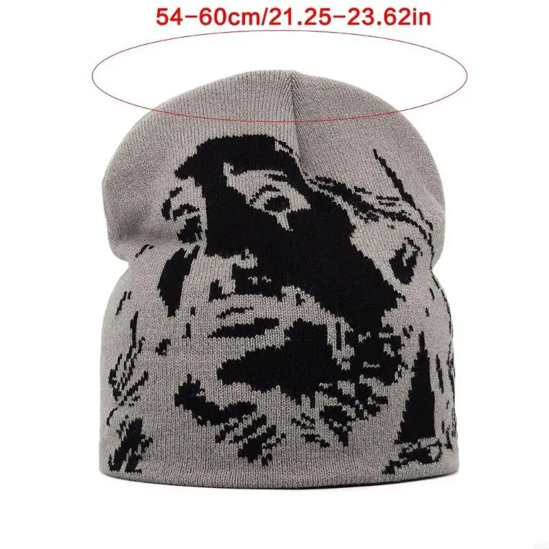 39BC قبعة متماسكة فريدة من نوعها للجنسين قبعة الشتاء السترة عارضة الشارع الشهير بيني صور الدعائم