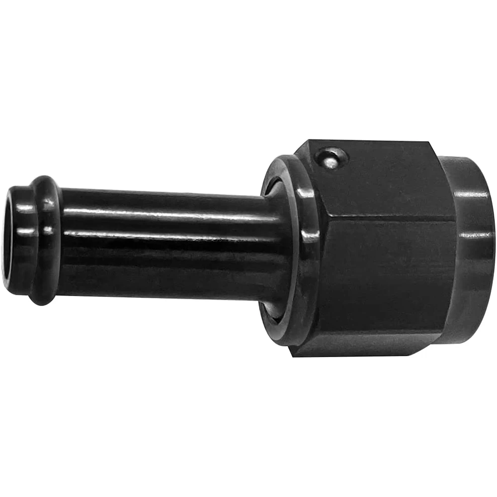 Black Aluminum Straight Female AN6 to 3/8 AN6 to 5/16 Barb Swivel Hose Adapter Fitting Female to Barb Hose Adapter