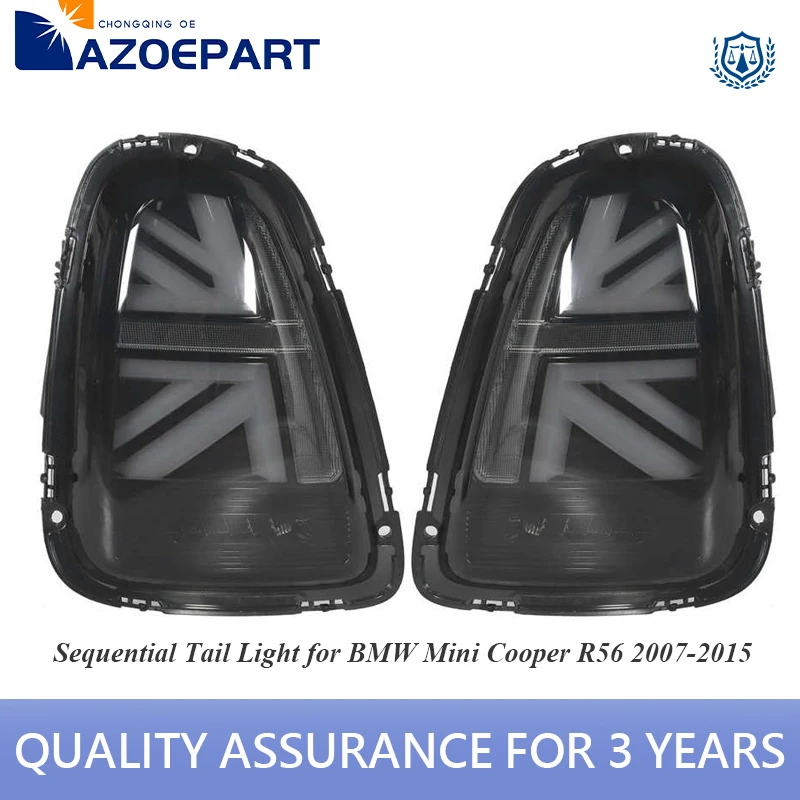 

2x Smoke LED Sequential Rear Stop Brake Tail Light for Mini Cooper R56 R57 R58 R59 2007‑2015