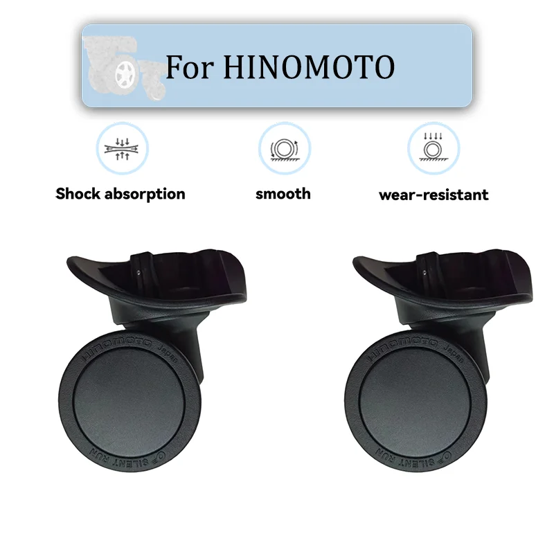 ل HINOMOTO HKSL01 الثقيلة صامتة بسيطة 360 °   مجموعة التثبيت عجلات بديلة عجلة الأمتعة الذاتية الدوارة (مجموعتان / 4 مجموعات)