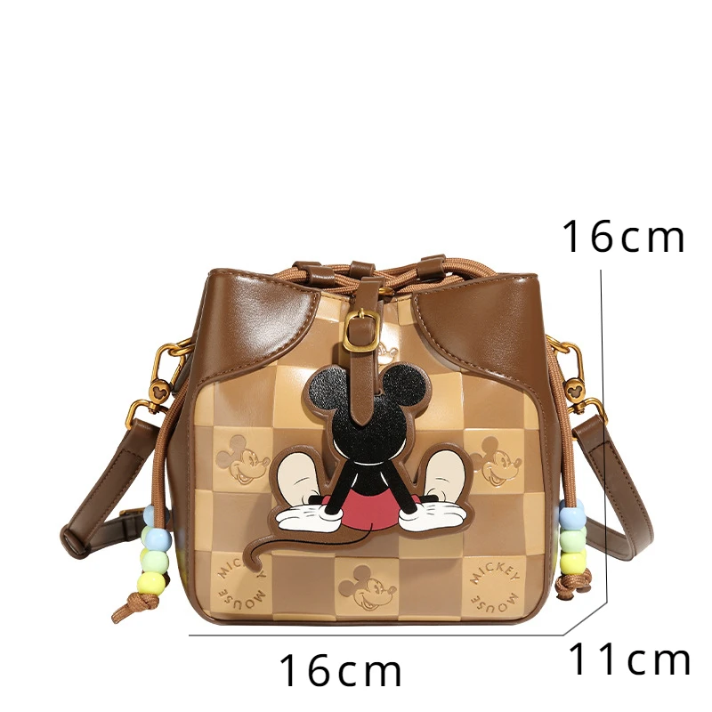 Disney Mickey Portemonnees En Handtassen Retro Luxe Tassen Voor Vrouwen Kawaii Crossbody Modieuze Schoudertas Anime Case Schattige Portemonnee