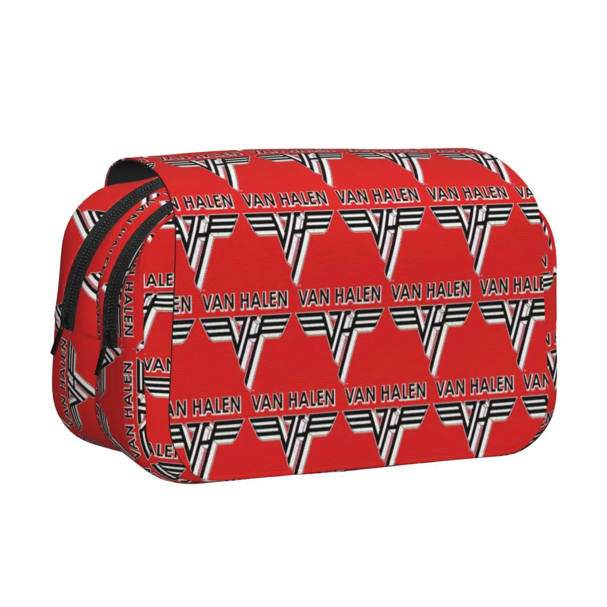 Van Halen 5150 Logo Pencil Case Pen Holder Hard Shell Leather Large Capacity Pen Box Pencil Bag for Students Gifts