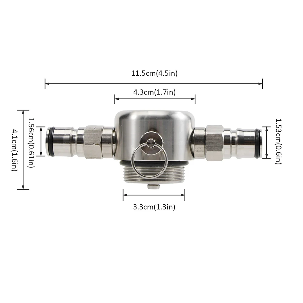 For Home Bar Tapping Black Slim Dual-Ball Lock Leak-proof Beer Dispenser Homebrewing High-strength Stainless Steel
