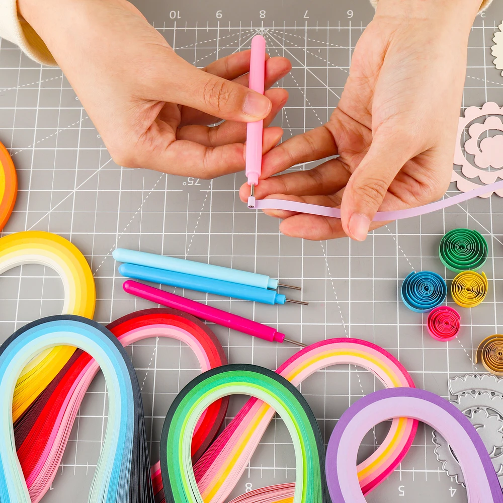 4pcs/set Paper Quilling Tools Rolling Curling Quilling Needle Pen Or Paper Piercing Tools for DIY Scrapbooking Hand Craft Tools