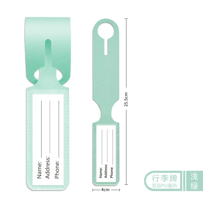 Modisches integriertes Gepäckanhänger, Anti-Verlust-Reisegepäckanhänger, einfarbige Gepäckanhänger, Kofferetikett, Reisezubehör
