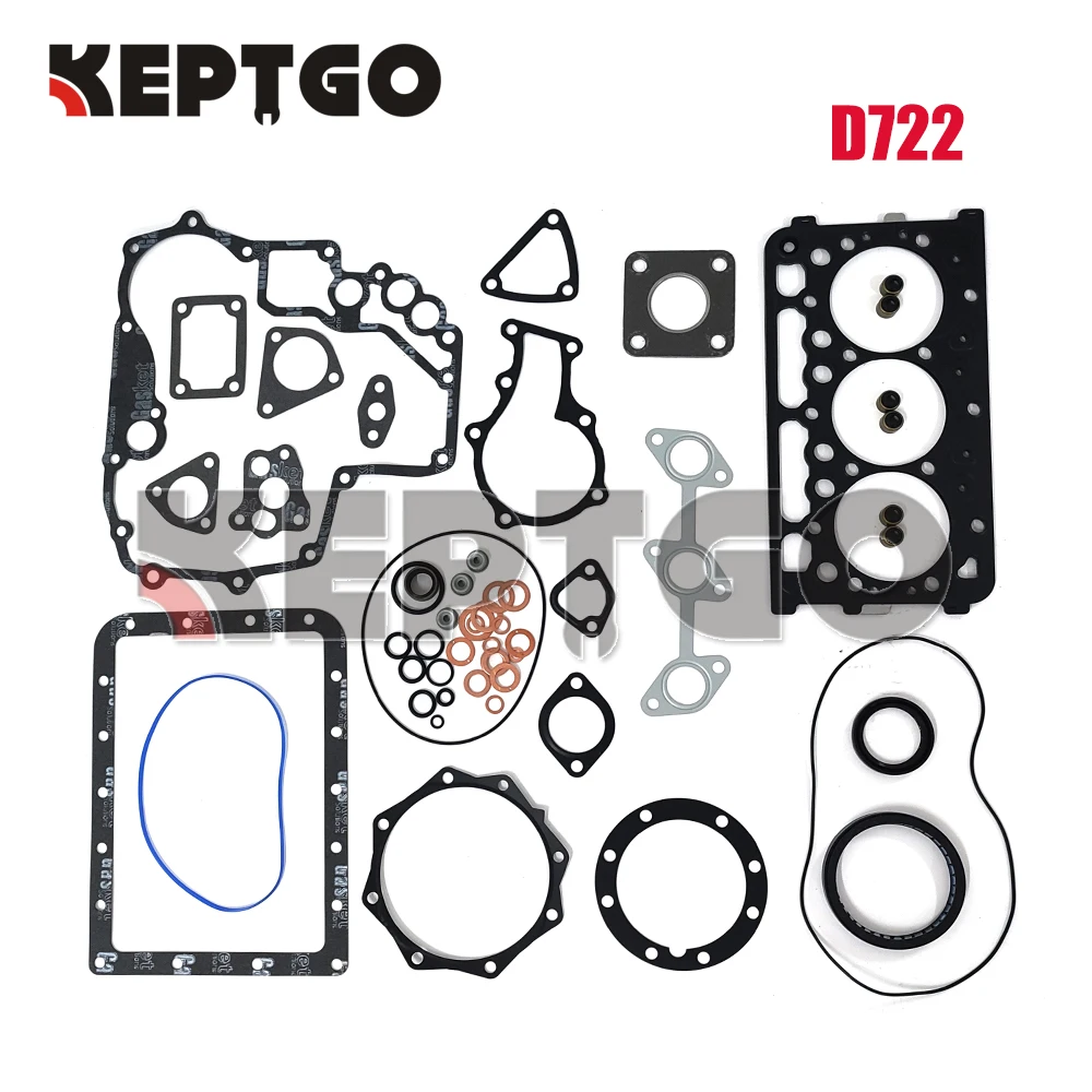 

New D722 Full Overhaul Gasket Kit With cylinder head For Kubota D722 07916-29475