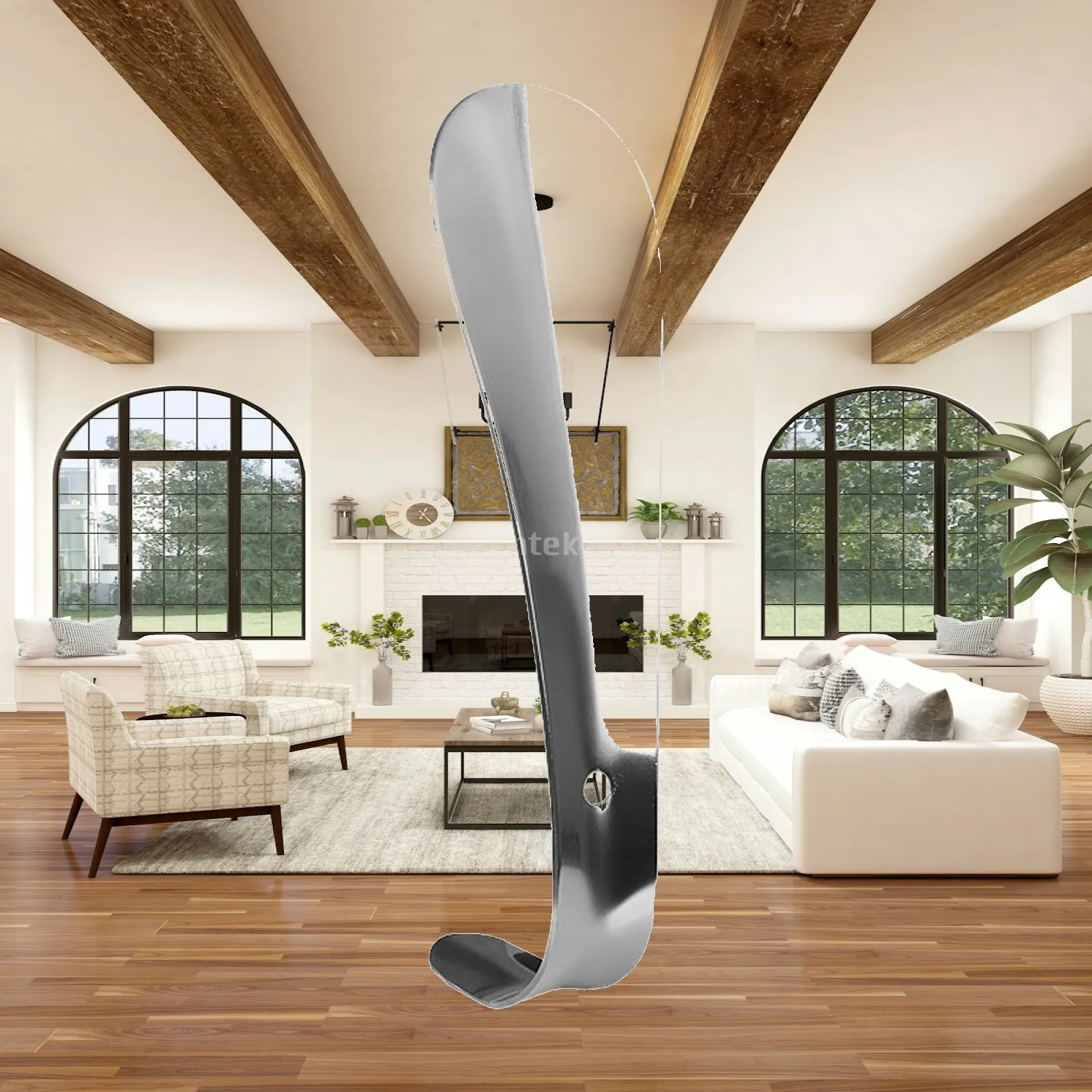Stainless Steel Shoe Horn for Adults Durable 30cm Handle Shoe Lifter Pull Remover Portable Travel Handled Helper Aged