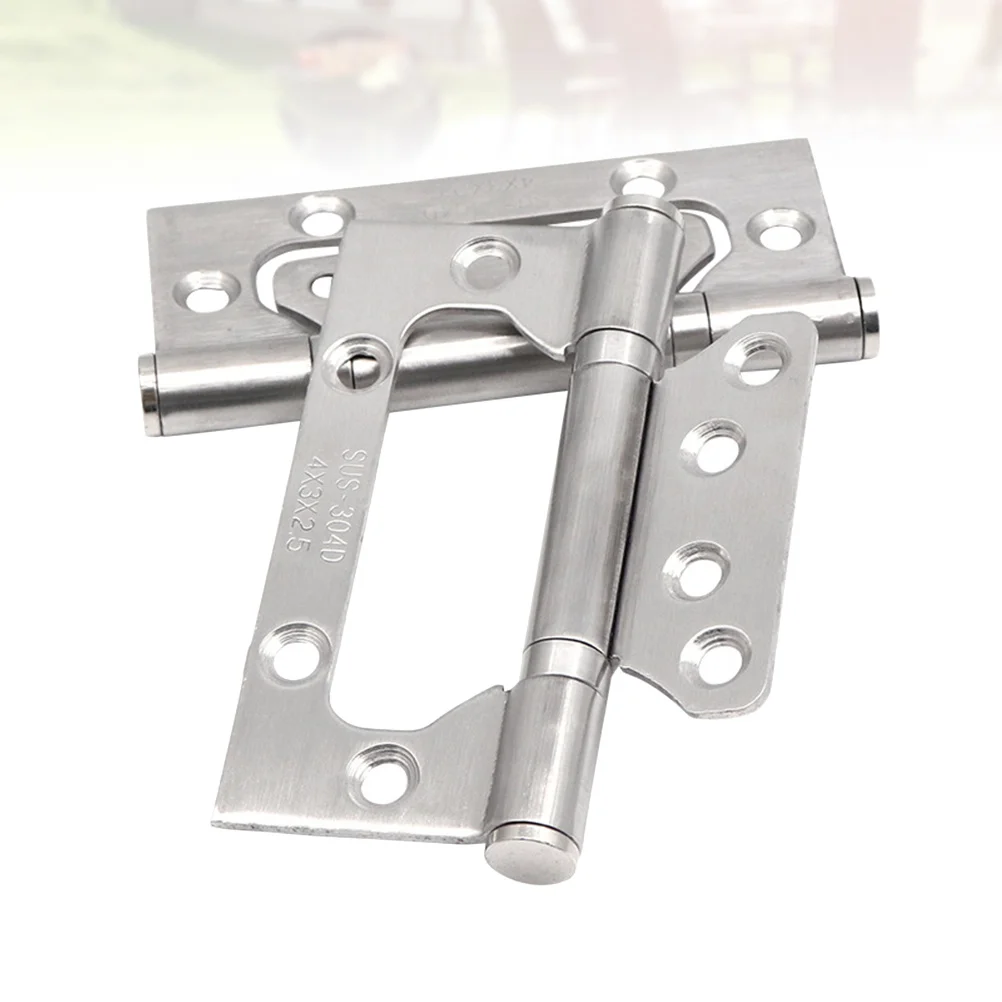 2 قطعة الفولاذ المقاوم للصدأ كتم المفصلي سميكة مانع االصدأ الباب الصامت فضفاض 4 5 بوصة ديكور المنزل نافذة ملحق الفضة