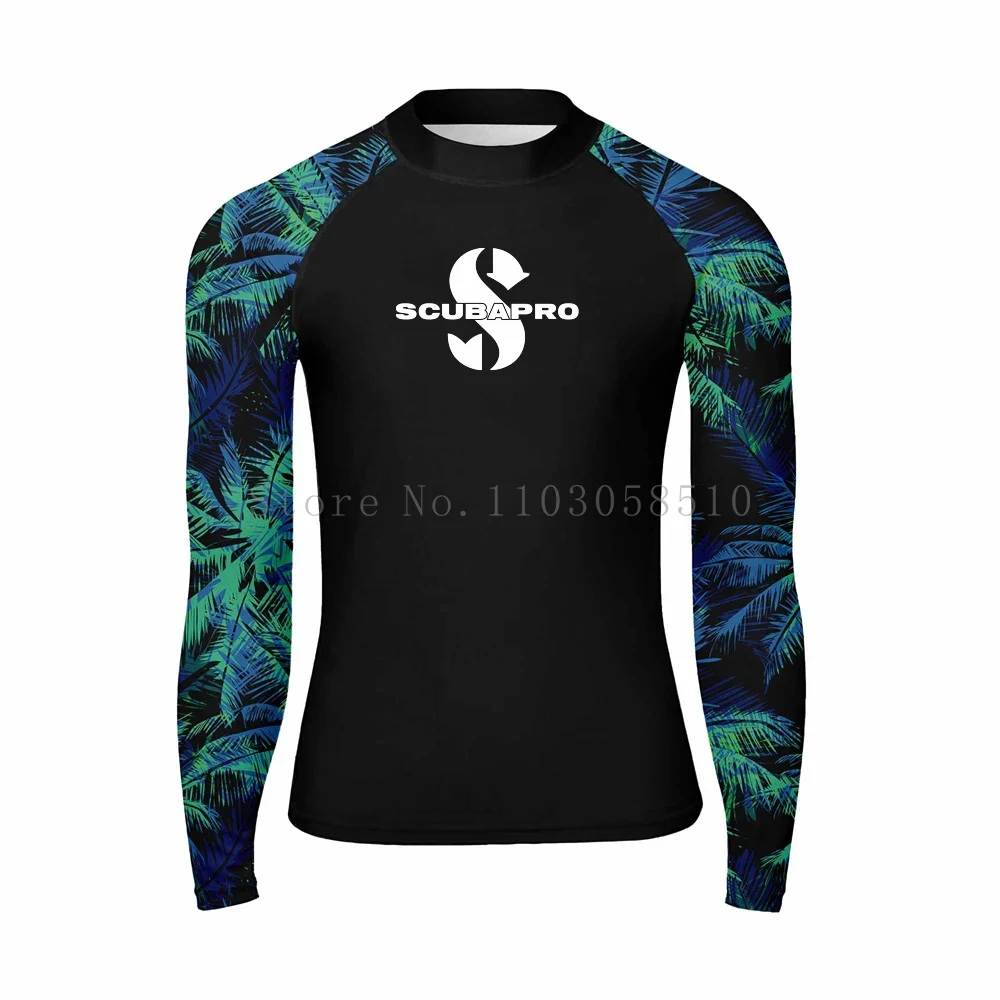 Surfing Rash Guard stroje kąpielowe męskie z długim rękawem ochrona UV odzież do nurkowania letnie sporty wodne pływanie Rashguard t-shirty