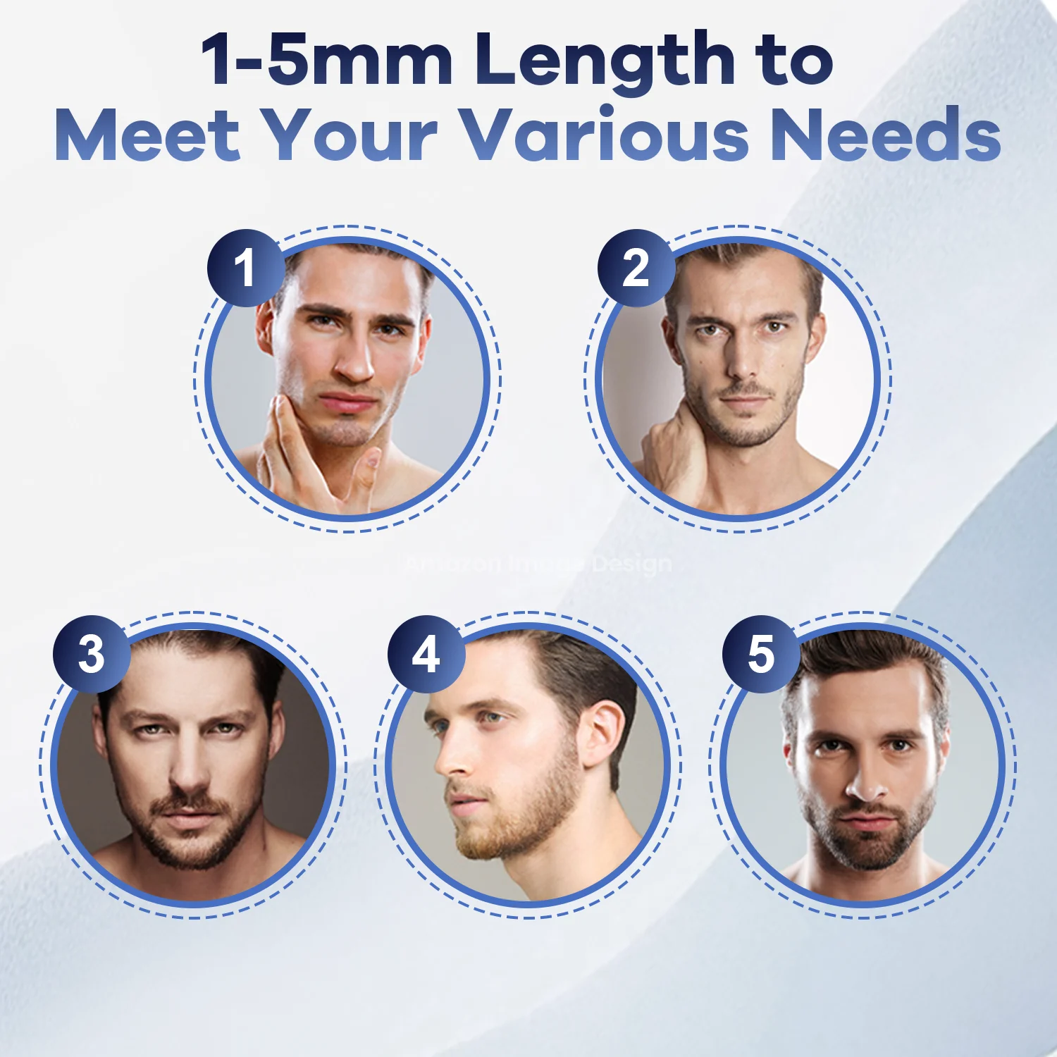 Brangdy 5 في 1 دليل مشط الحرس صالح لشفرة واحدة QP2520 QP2530 QP2620 QP2630 QP2724 QP2834 أداة تهذيب اللحية 1-5 مللي متر قابل للتعديل