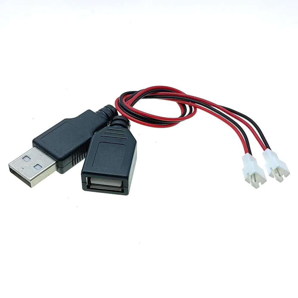 

10PCS USB male and female head to PH2.0 2P terminal wire, 2-core power cable, USB socket to PH2.0 terminal adapter cable