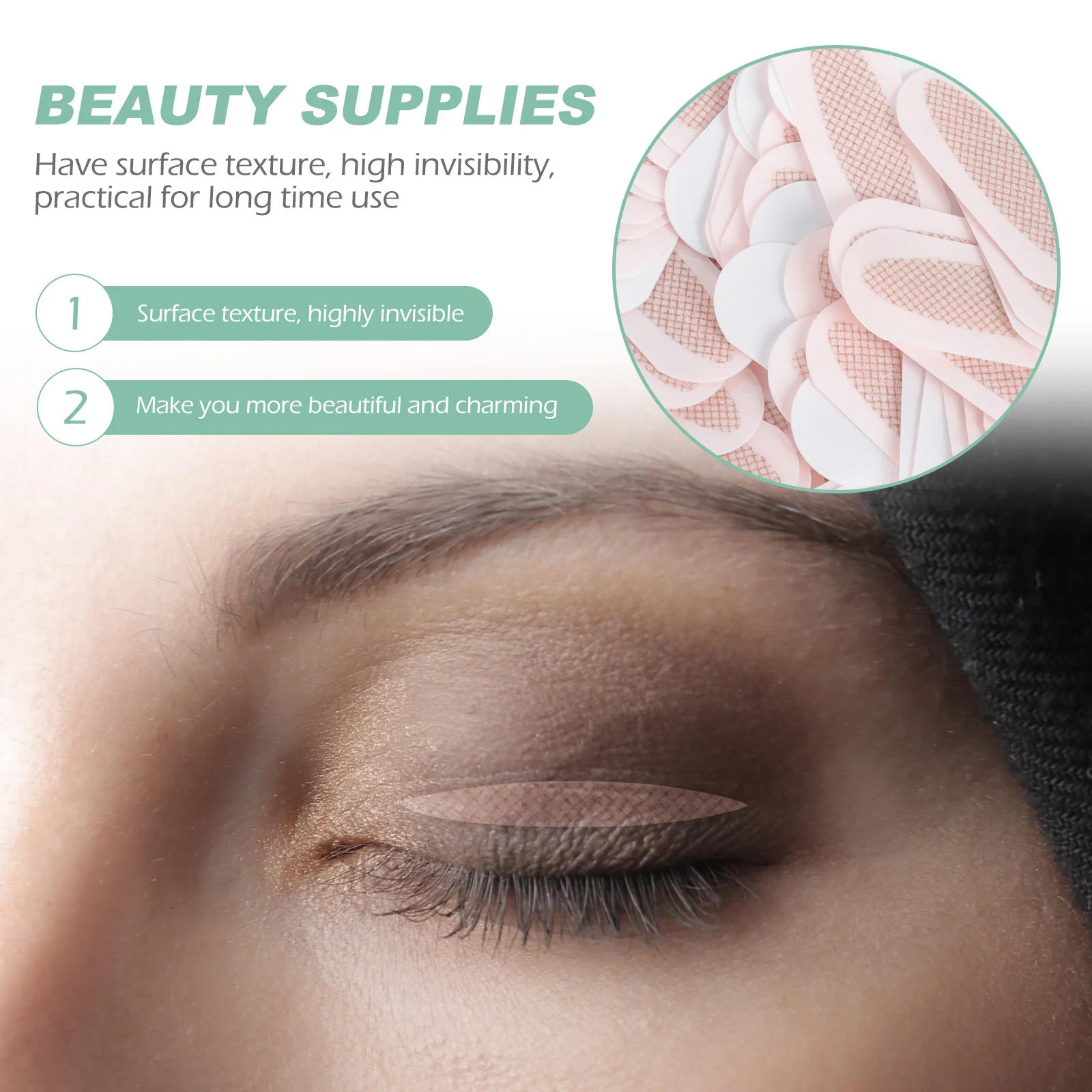 200 Paar doppelte Augenlid-Klebebänder, natürlich, unsichtbar, atmungsaktiv, Augenlid-Aufkleber, langlebig, fest, Augen-Make-up-Werkzeug, Formung