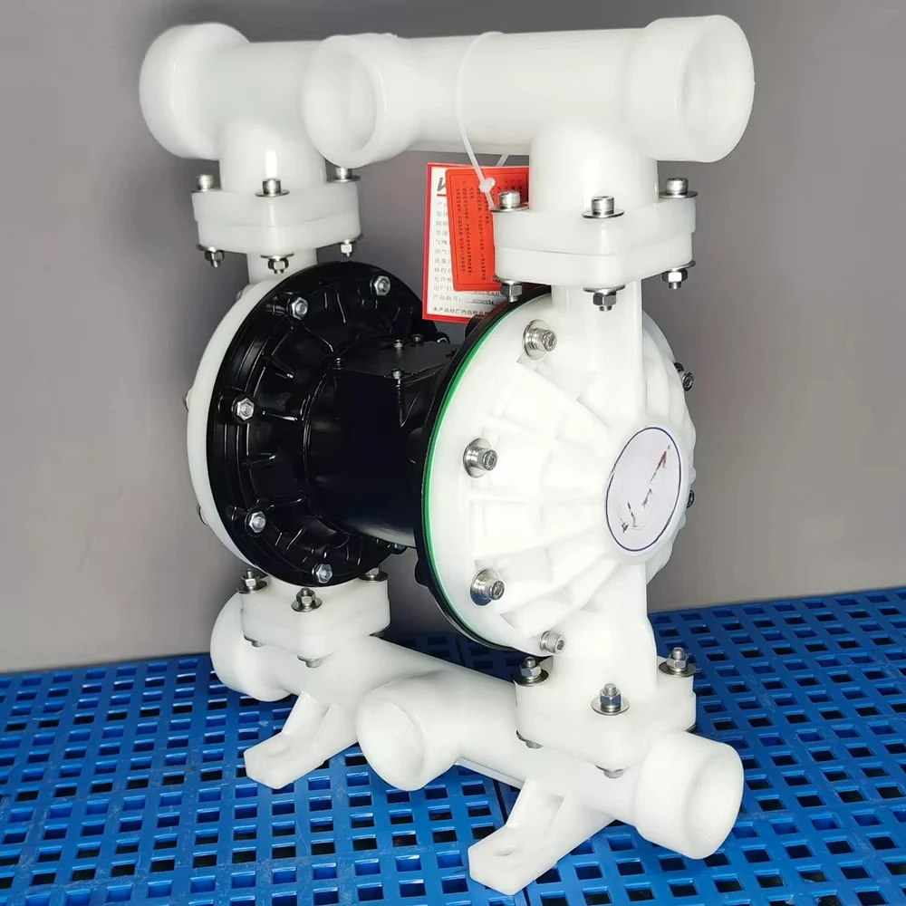 Polypropylene 2 Diaphragm Pump  2 Inch PP Plastic Corrosion-Resistant Pneumatic Double Diaphragm Pump 250 L/Min Flow Rate