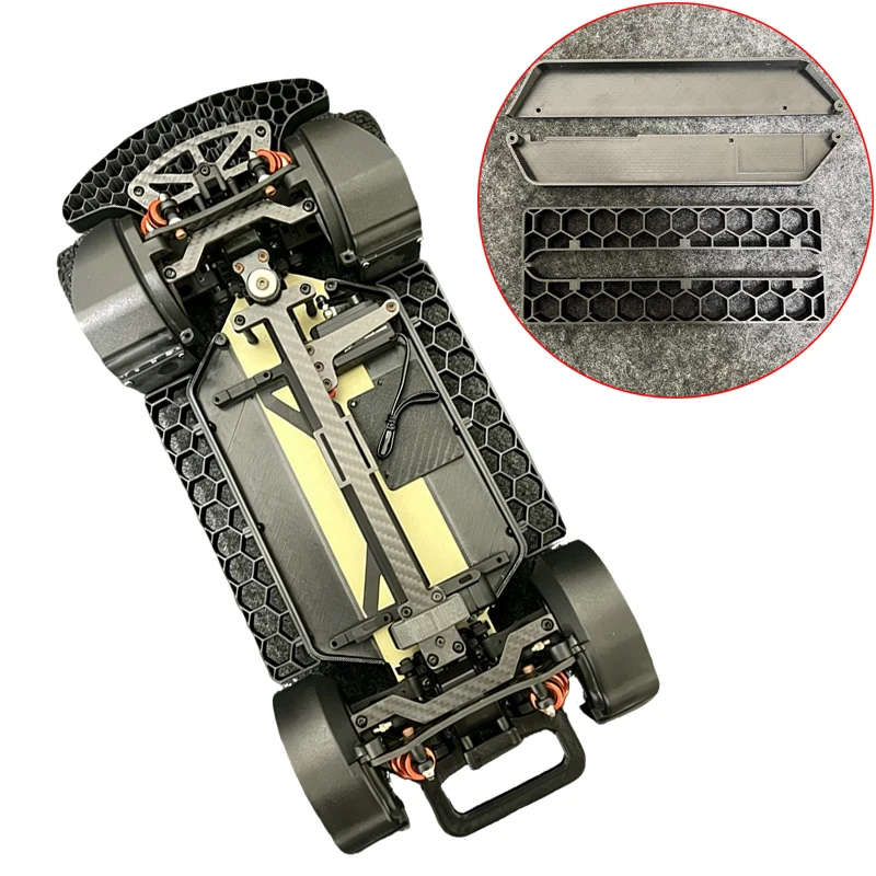 1Set Side Bumper Support Kit Body Shell Honeycomb Anti-collision Strip for LC Racing PTG-2R 1/10 4WD Rally Chassis RC Racing Car