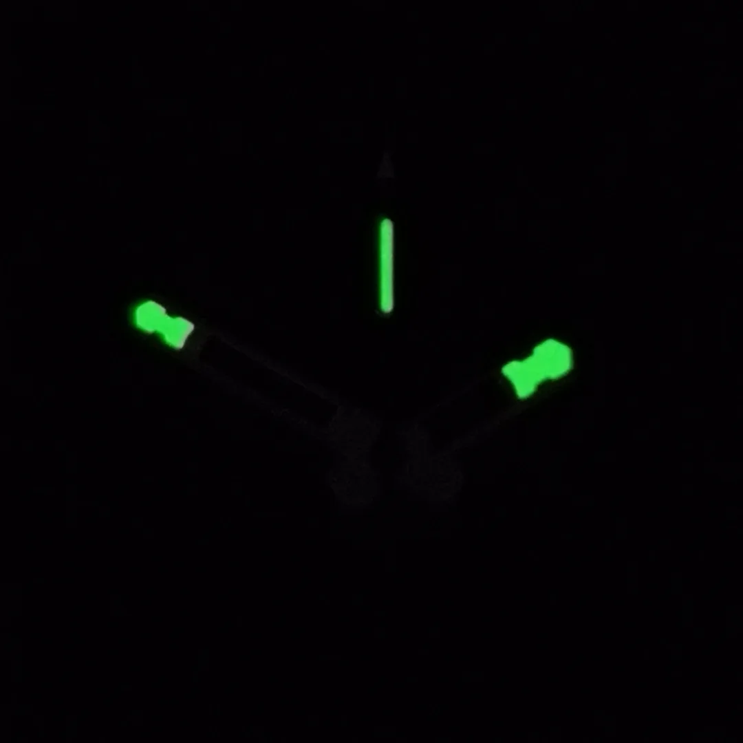 Lancette dell'orologio fassion Scheletro Puntatore argento Accessori per orologi con ago luminoso verde per movimento NH35 /NH34 /NH36 /4R /7S /NH70