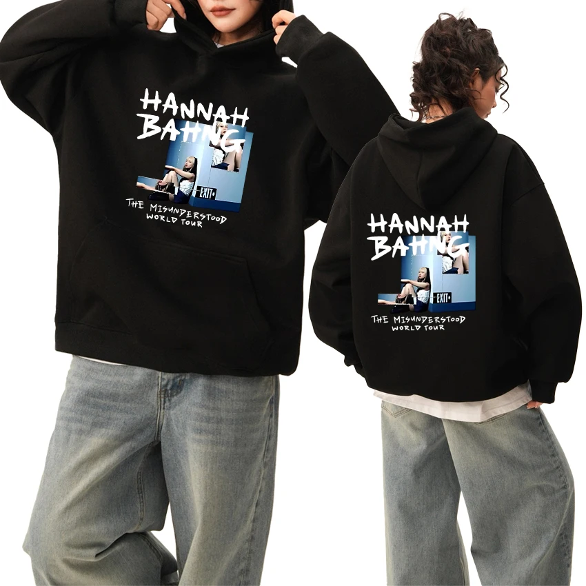 

Hot Sale Hannah Bahng The Misunderstood World Tour 2025 Double Sided Hoodies Unisex fashion Y2k pullover Men women Fleece Hoodie