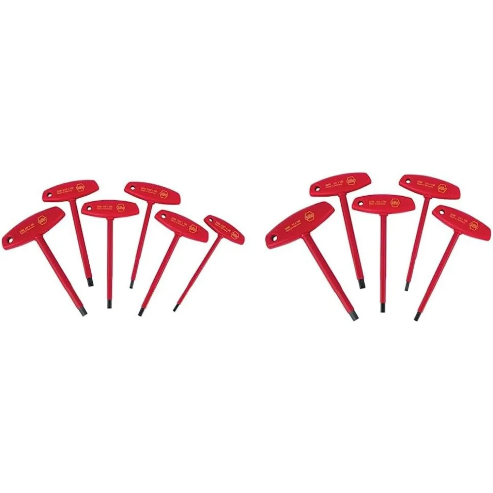 6-teiliges Hochspannungs-Inbusschlüsselset, Zoll, T-Griff-Design