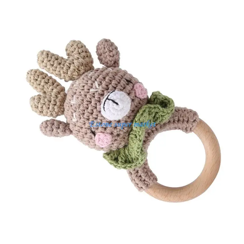 090B Handbell Rattle That Thlever Rękawoven Anime Rattle Baby Do żucia niemowlęcia Ząbek
